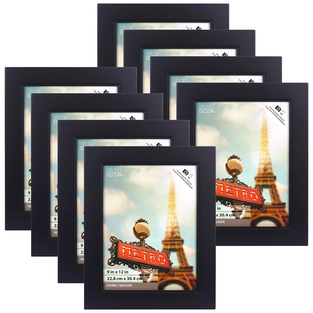 8 Pack: Black Studio Frame, Home Collection by Studio Décor®